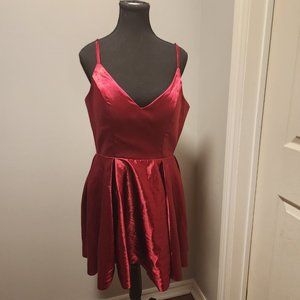 Red Satin ballet gown size: 12